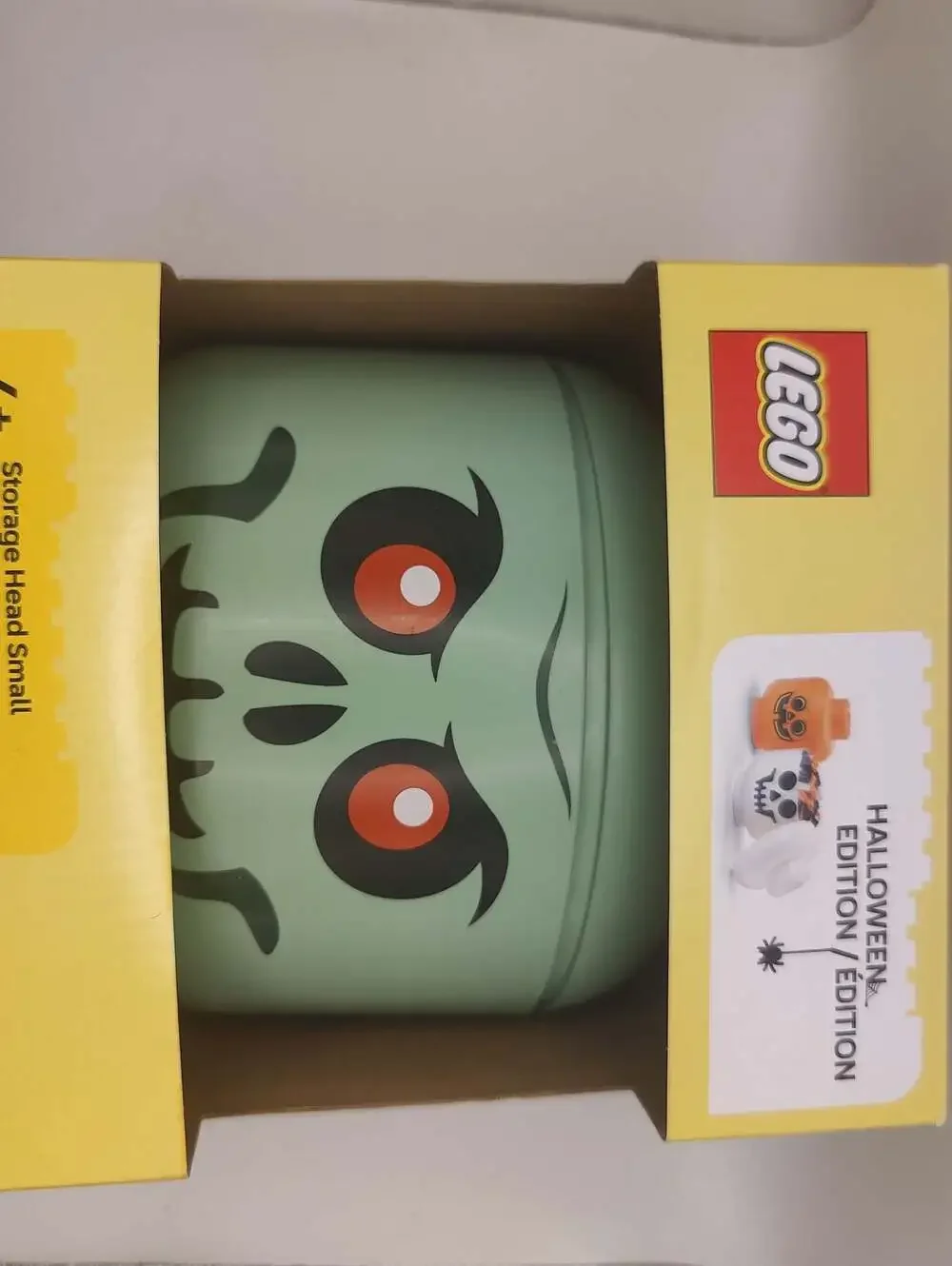 LEGO Halloween Edition Storage Head Small - Skeleton Zombie Green